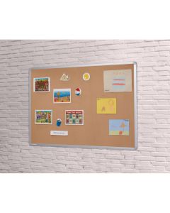 Aluminium Framed Noticeboard H1200xW1500mm Natural