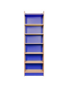 Library Bookcase Slimline Blue H2000mm