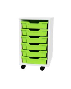 Premium 6 Shallow Tray White Unit Lime