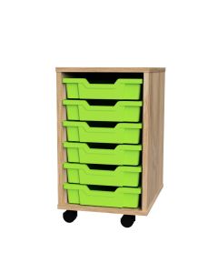 Premium 6 Shallow Tray Oak Unit Lime