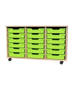 Premium 18 Shallow Tray Oak Unit Lime
