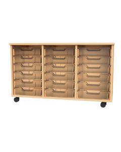 Premium 18 Shallow Tray Beech Unit Clear