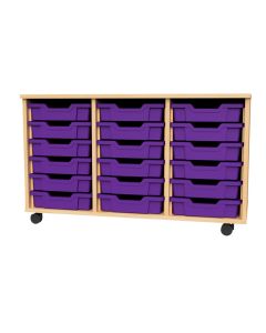 Premium 18 Shallow Tray Beech Unit Purple