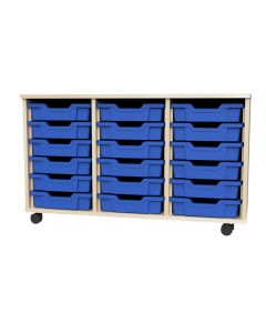 Premium 18 Shallow Tray Maple Unit Blue