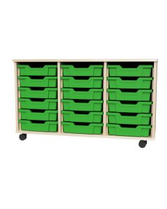 Premium 18 Shallow Tray Maple Unit Green