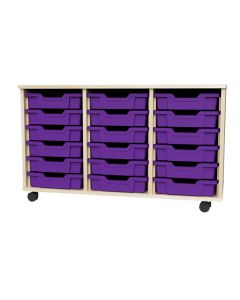 Premium 18 Shallow Tray Maple Unit Purple