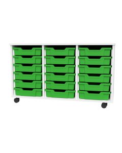 Premium 18 Shallow Tray White Unit Green
