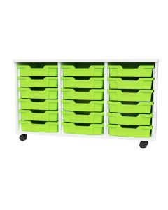 Premium 18 Shallow Tray White Unit Lime