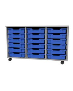 Premium 18 Shallow Tray Grey Unit Blue