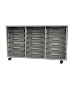 Premium 18 Shallow Tray Grey Unit Clear