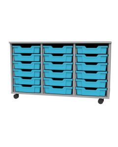 Premium 18 Shallow Tray Grey Unit Cyan