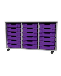 Premium 18 Shallow Tray Grey Unit Purple