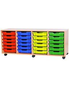 Premium 24 Shallow Tray White Unit Blue