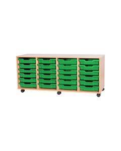 Premium 24 Shallow Tray Beech Unit Green