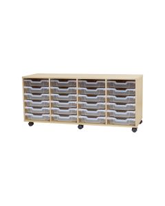 Premium 24 Shallow Tray Maple Unit Clear