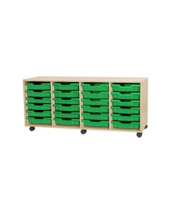 Premium 24 Shallow Tray Maple Unit Green