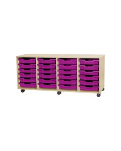 Premium 24 Shallow Tray Maple Unit Purple