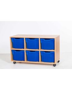 Premium 6 Extra Deep Tray Oak Unit Blue