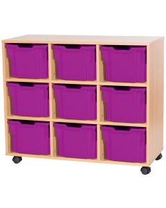 Premium 9 Extra Deep Tray Beech Unit Purple