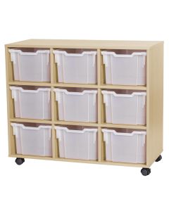 Premium 9 Extra Deep Tray Maple Unit Clear