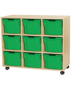 Premium 9 Extra Deep Tray Maple Unit Green