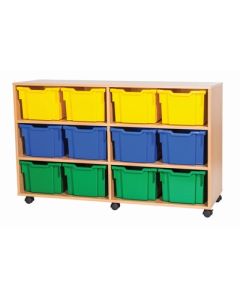 Premium 12 Extra Deep Tray Beech Unit Blue