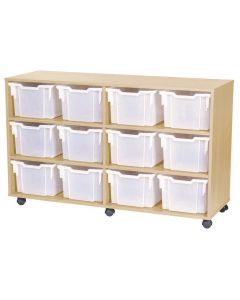 Premium 12 Extra Deep Tray Maple Unit Clear