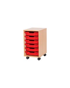 Value 6 Shallow Tray Unit Red