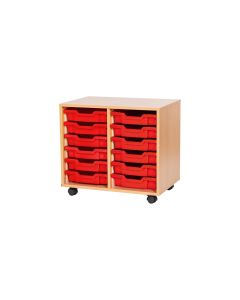 Value 12 Shallow Tray Unit Red