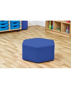 Large Hexagon Foam Seat Cobalt Blue