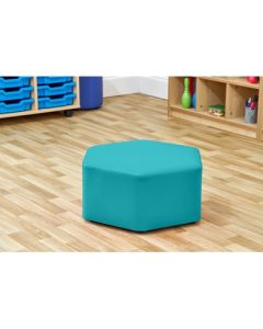 Large Hexagon Foam Seat Turquoise