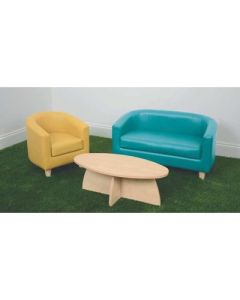 Sofa Suite Set with Low Table Cobalt Blue