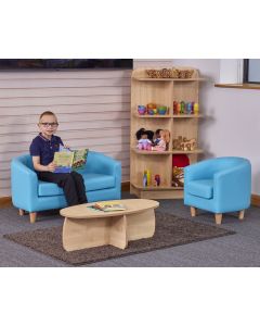 Sofa Suite Set with Low Table Turquiose
