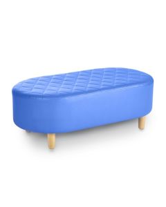 Quilted Adult Tub Stool Blue