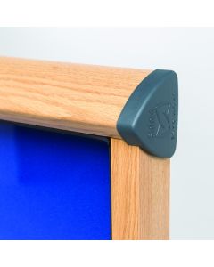 Shield Exterior Wall Mounted Showcase 570x712mm Wood Effect Frame Royal Blue
