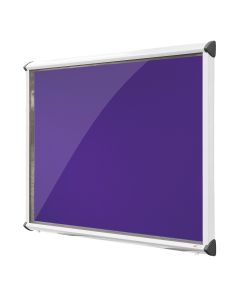 Shield Exterior Wall Mounted Showcase 1050x1182mm Aluminium Frame Purple