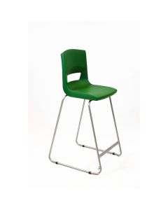 Postura Highchair Grey Frame H560mm Forest Green