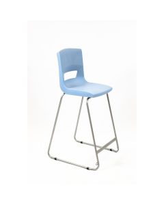 Postura Highchair Grey Frame H610mm Powder Blue