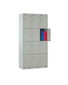 3 Column Locker W300 x D450 x H1800mm Light Grey