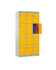 3 Column Locker W300 x D450 x H1800mm Yellow