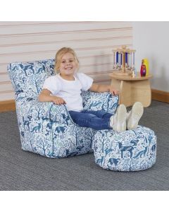 Wild Wood Beanbag & Stool Animal Teal