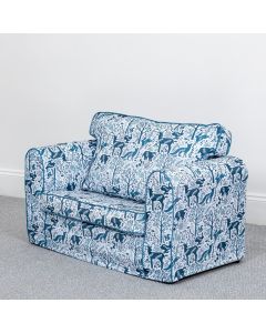 Wild Wood Children's Loose Cover Sofa Animal Teal