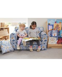 Wild Wood Children's Loose Cover Sofa Animal Mustard