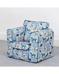 Wild Wood Loose Cover Chair Animal Mustard