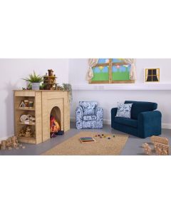 Wild Wood Loose Cover Chair Animal Teal