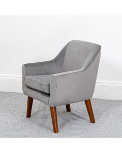 Wild Wood Children's Velvet Chair Grey