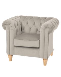 Wild Wood Chesterfield Chair Cream