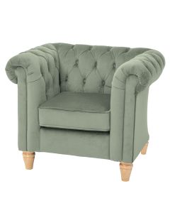 Wild Wood Chesterfield Chair Sage
