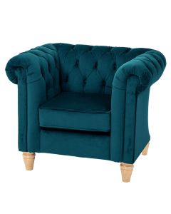 Wild Wood Chesterfield Chair Teal