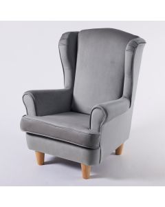 Wild Wood Wingback Chair Grey